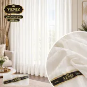 خرید و قیمت عمده پارچه حریر اسلپ طلایی برند veniz